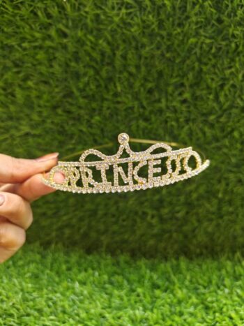 Gold Color Prince Crown Hair Band