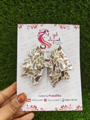 Handmade Glitter Bow Clip
