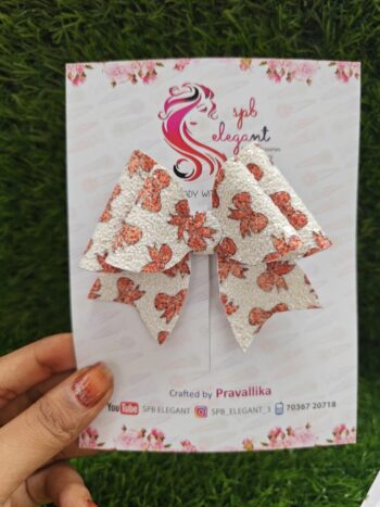 Handmade Glitter Bow Clip