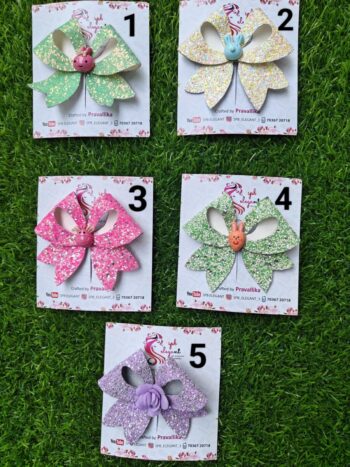 Glitter Bow Clips