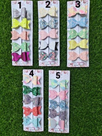 Glitter Bow Clips
