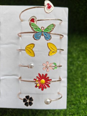 Adjustable Bracelets for Kids and Adults Gold Color (Set of 6)