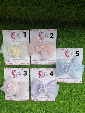 Flower Bow Clips